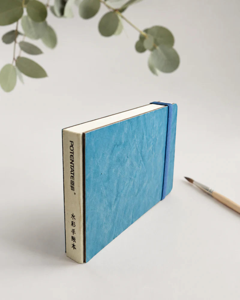 Potentate PU Watercolor Handbook – Blue | 9 x 14 cm