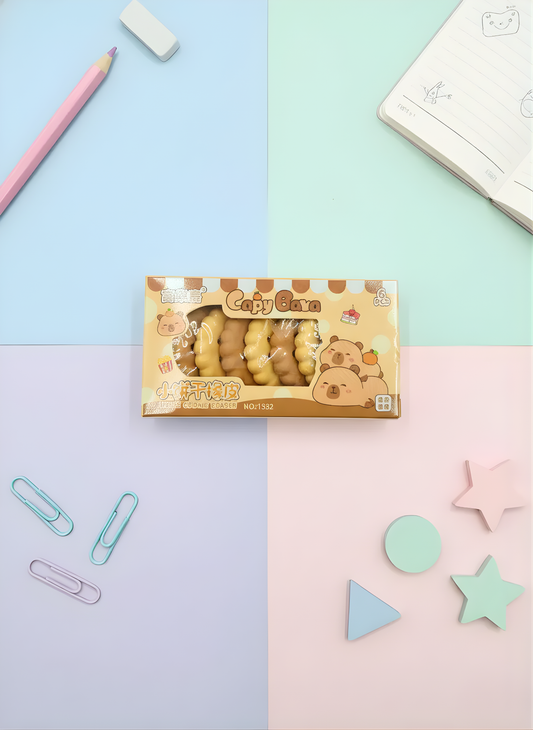 Capybara Cookie Eraser - Kawaii Eraser