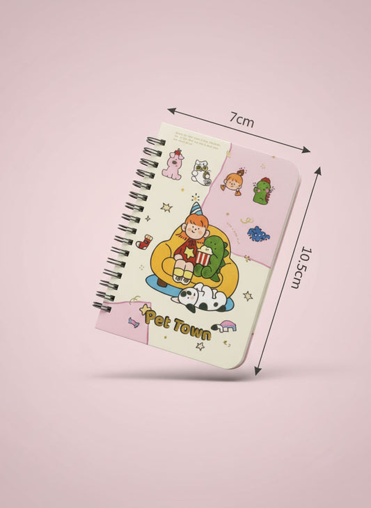 Kawaii Pet Town Mini Notebook - A7