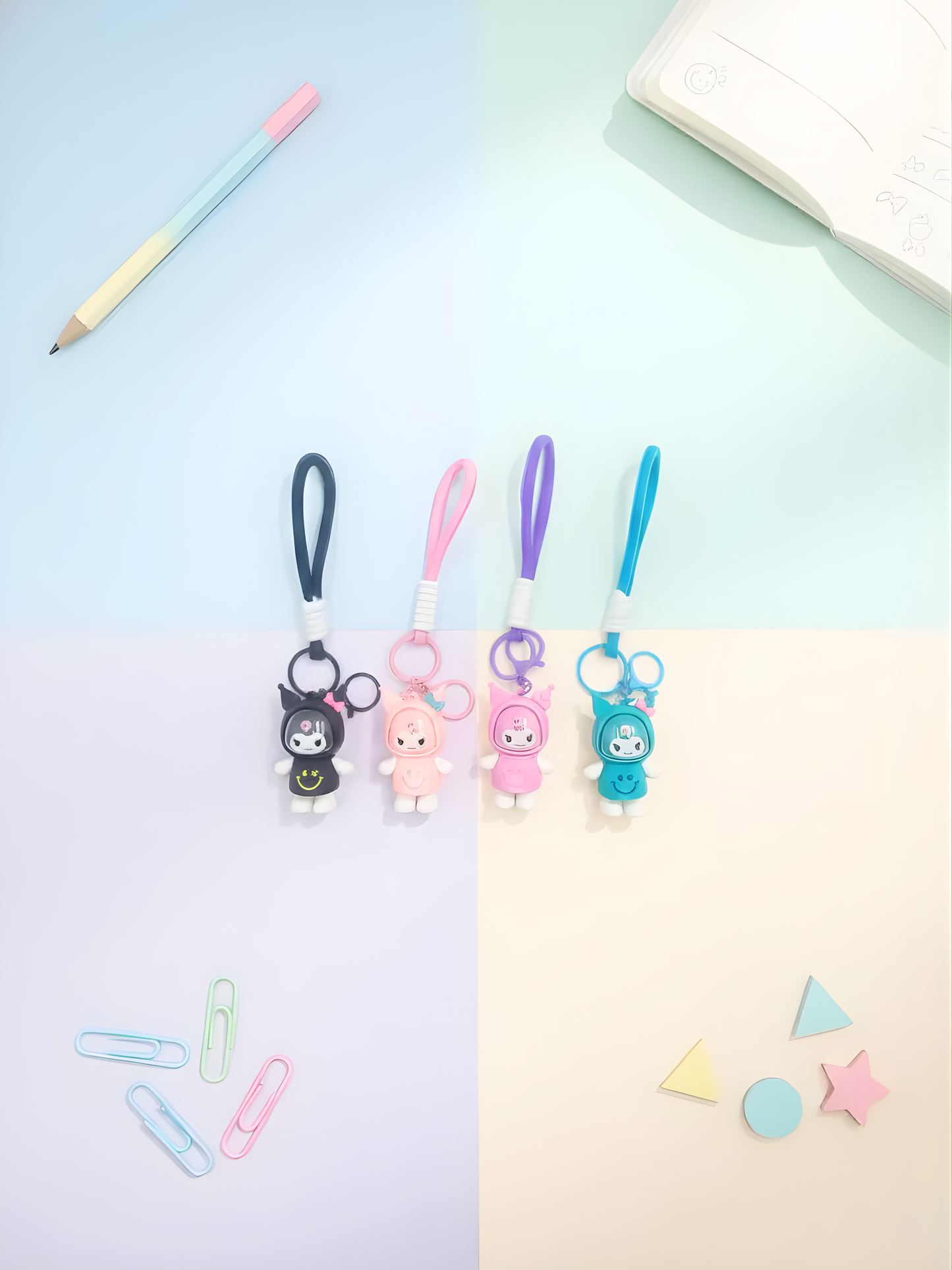 Kuromi Light Keychains | Car Danglers