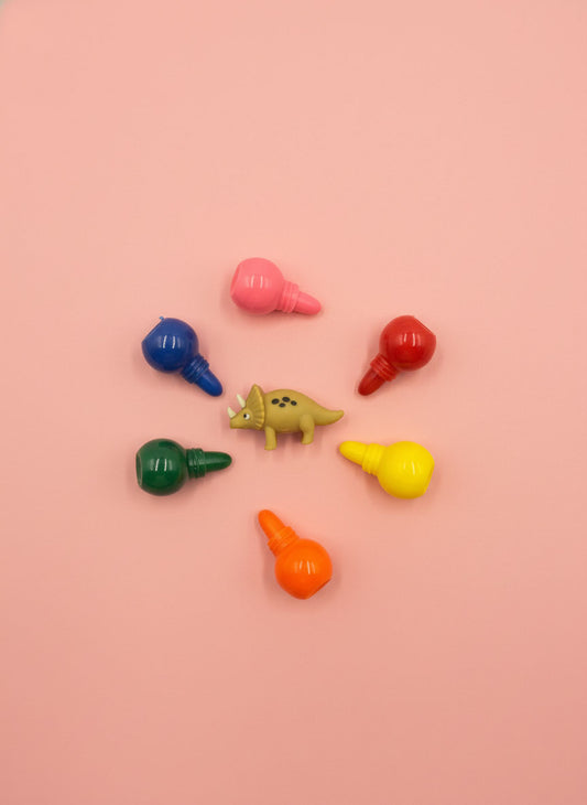 Kawaii Dinosaur Crayons