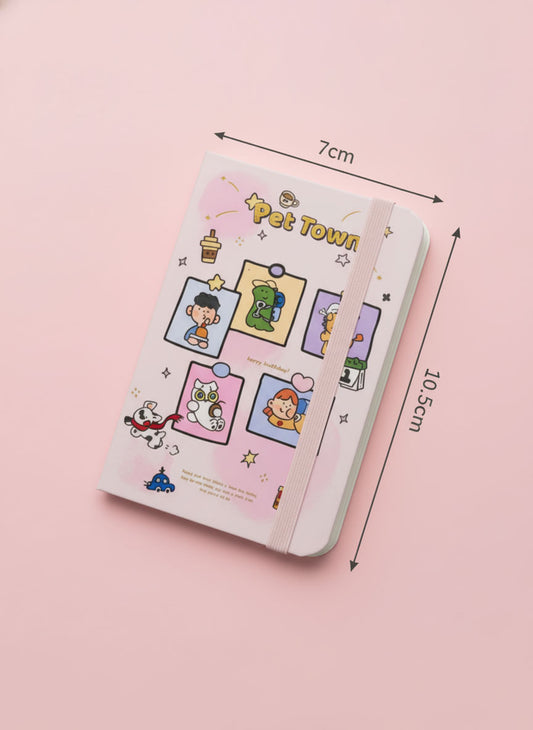 Kawaii Pet Town Mini Notebook - A7