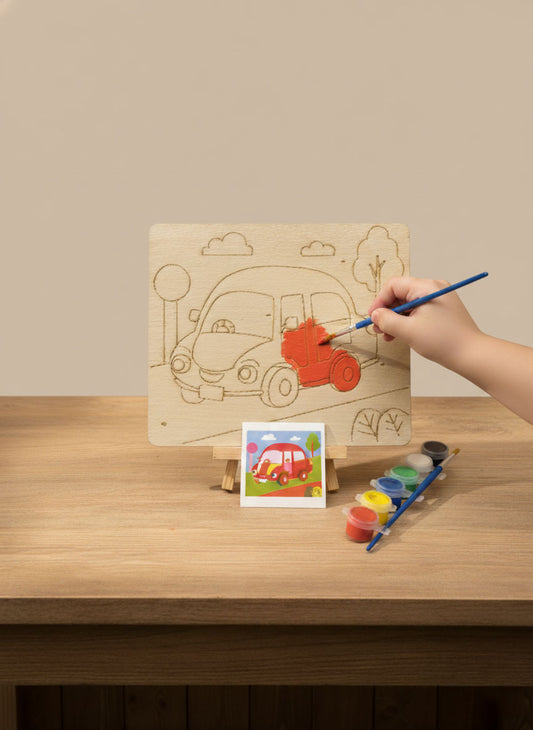 Kawaii MDF Painting Canvas with Easel