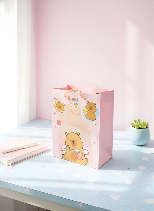 Birthday / Party Return Gift Paper Bag - Capybara Themed bag