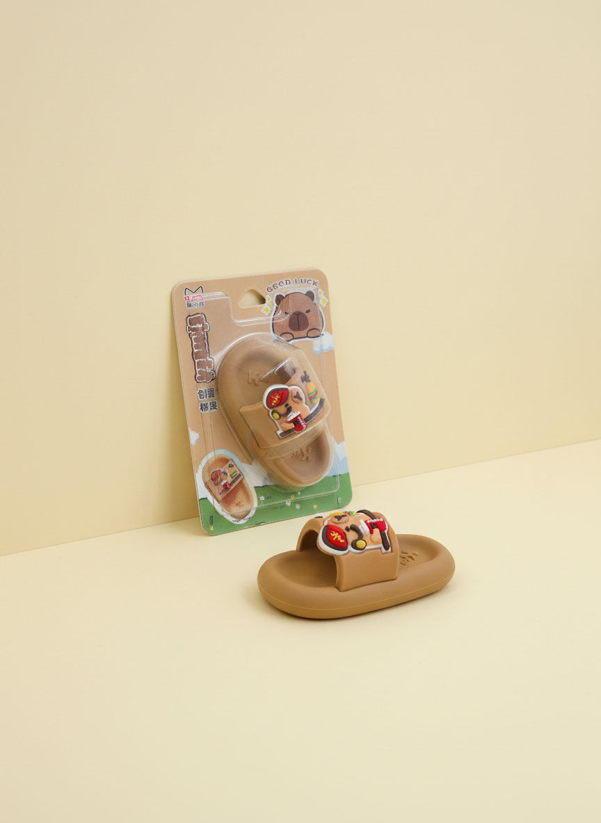 Capybara Slipper Eraser