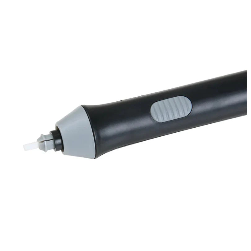 Black and gray dental tool on a white background