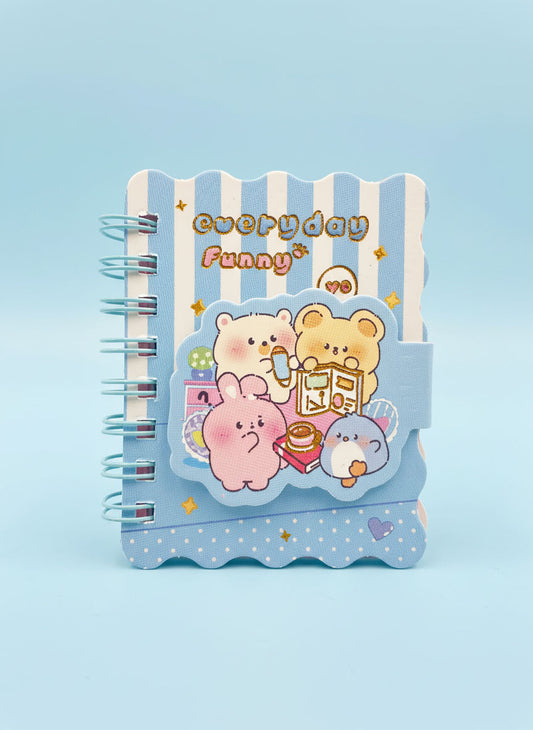 Cute Everyday Funny Mini Spiral Notebook - A7 Size