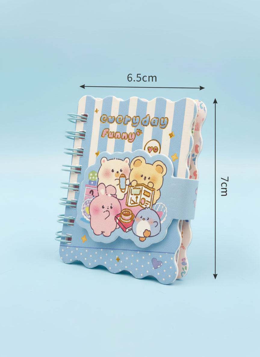 Cute Everyday Funny Mini Spiral Notebook - A7 Size