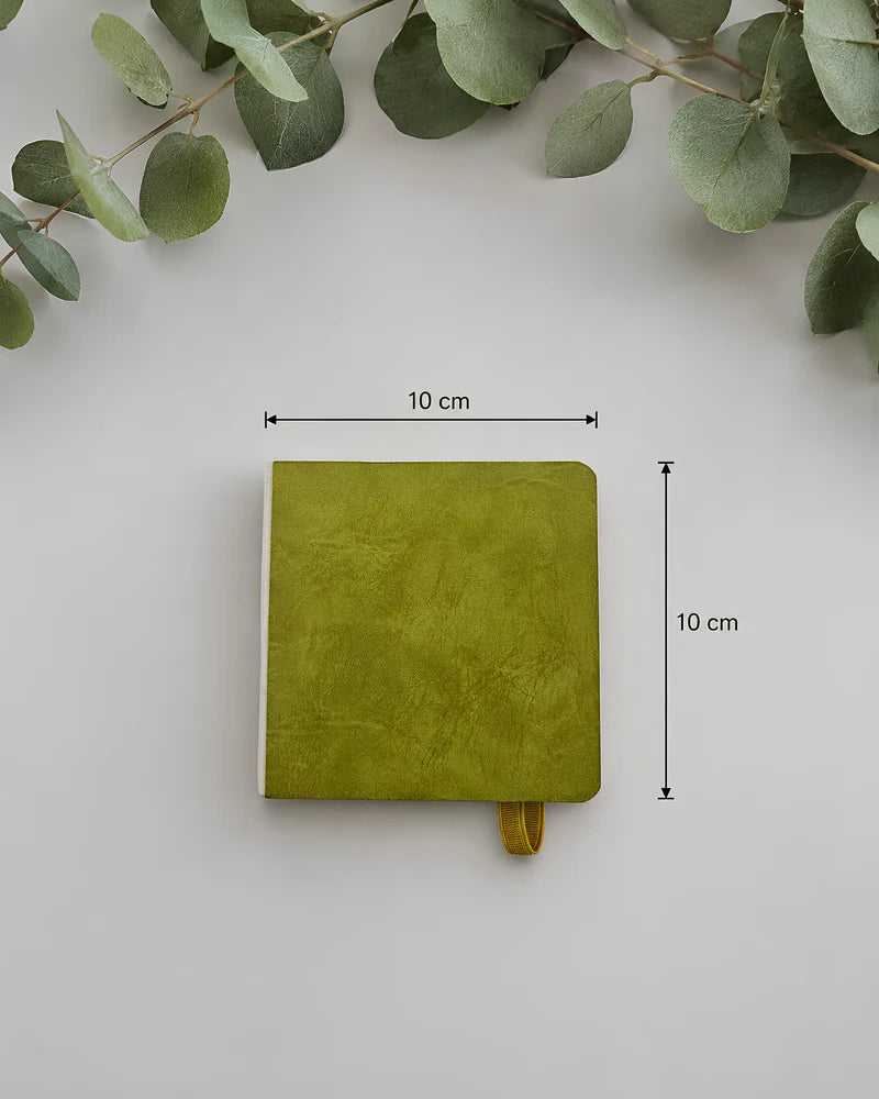 Potentate PU Watercolor Handbook – Green | 10x10 cm |300GSM | Hot press