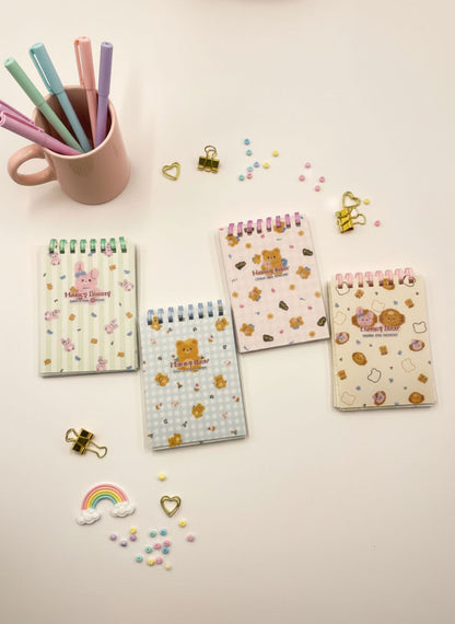 Honey Bunny & Honey Bear A7 Mini Spiral Notebooks
