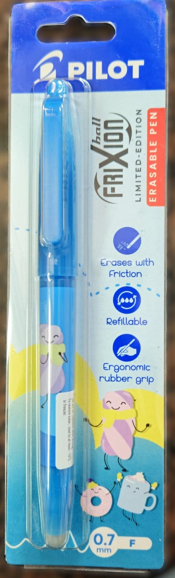 Pilot Frixion Erasable & Refillable Roller Ball Pen|Blue Ink- 0.7mm  | Sweet paradise Character Series