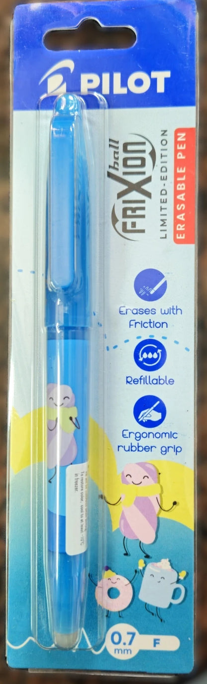 Pilot Frixion Erasable & Refillable Roller Ball Pen|Blue Ink- 0.7mm  | Sweet paradise Character Series