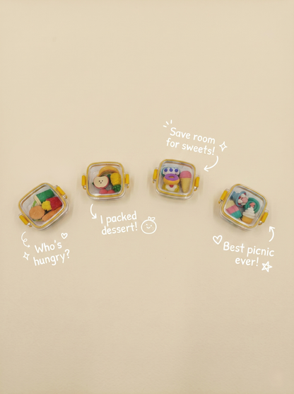 Cute mini food erasers