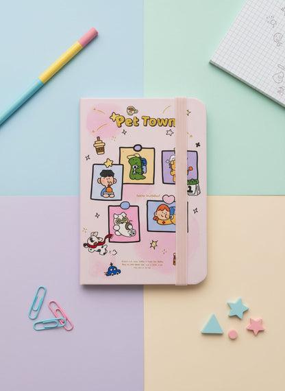Kawaii Pet Town Mini Notebook - A7