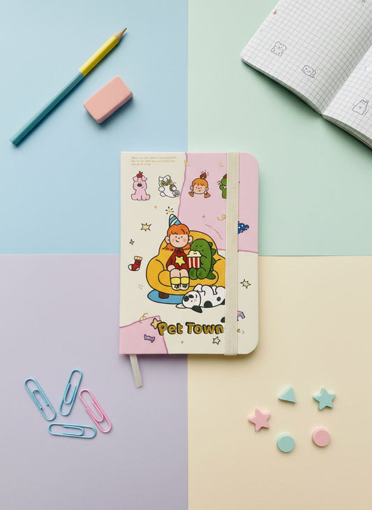Kawaii Pet Town Mini Notebook - A7