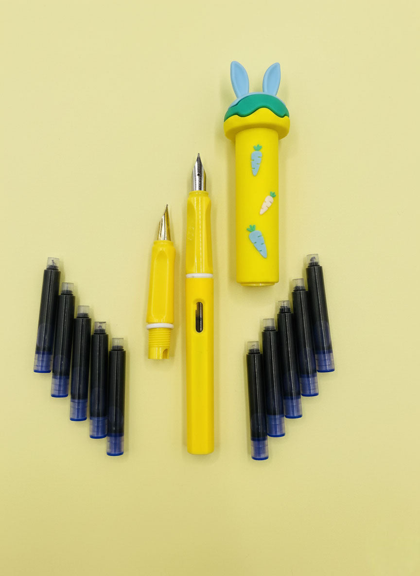 Kawaii Rabbit Ink Pen Set