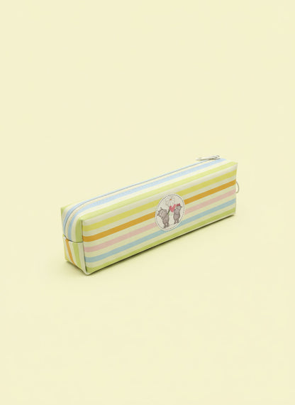 Kawaii Multi-Colour Stripes Zipper Case