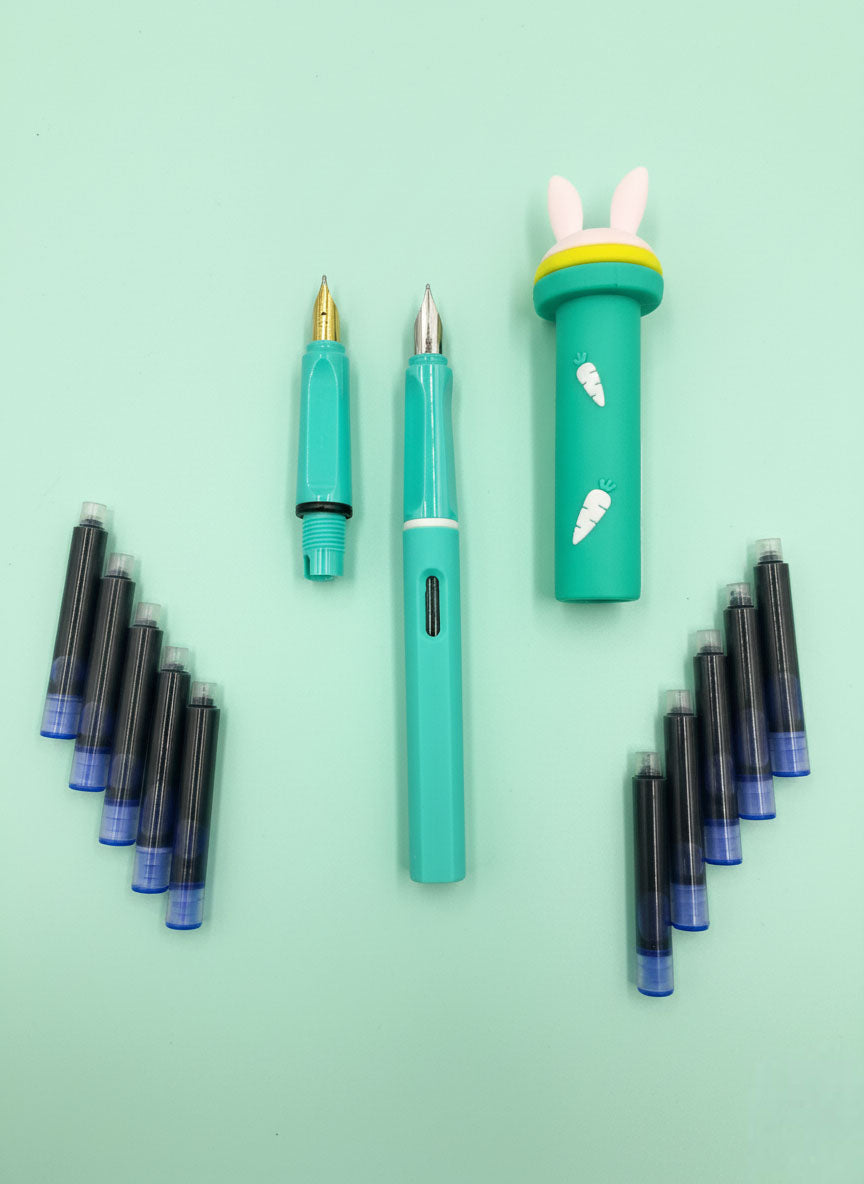 Kawaii Rabbit Ink Pen Set