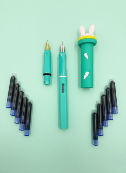Kawaii Rabbit Ink Pen Set