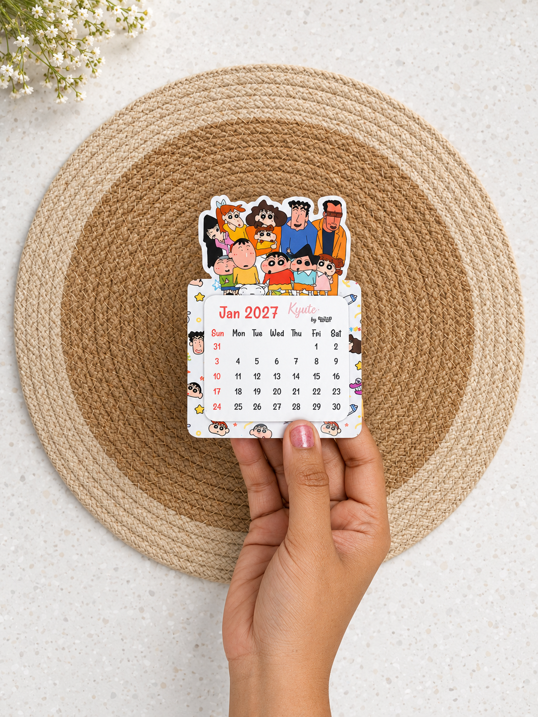 Shinchan Mini Magnetic Calendar for 2027