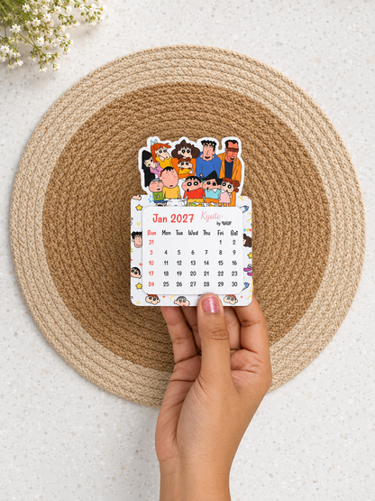 Shinchan Mini Magnetic Calendar for 2027