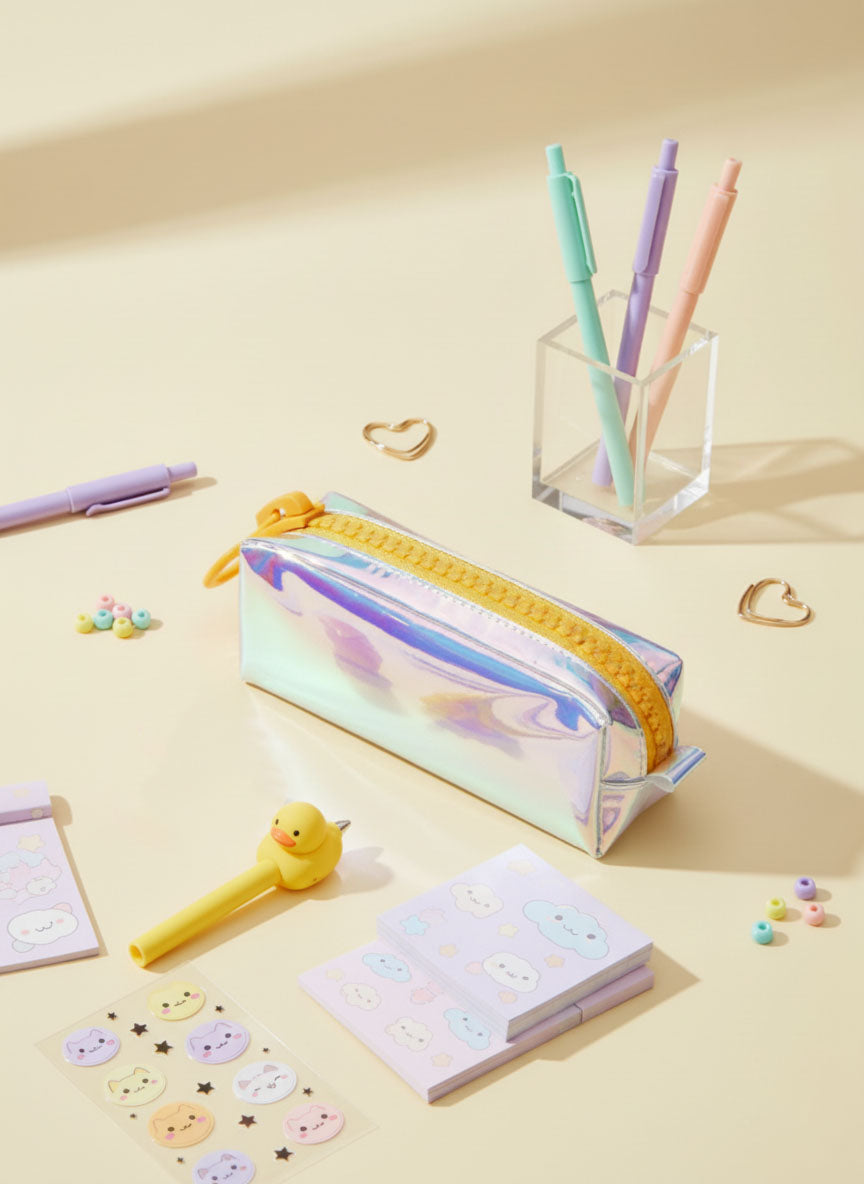 Kawaii Holographic Zipper Case