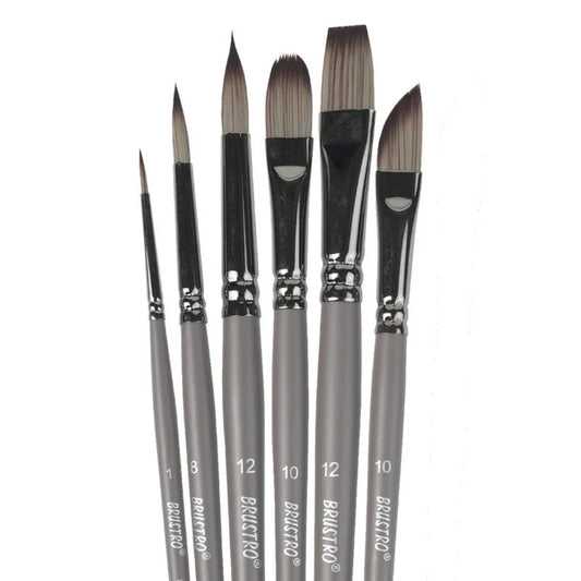 Brustro Velve Touch Artist Brushes - Set of 6