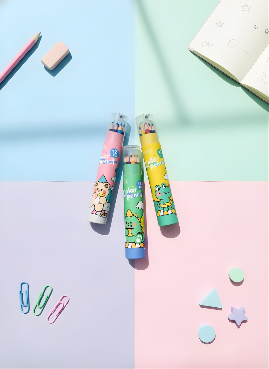 Kawaii long Color Pencils - 12 shades