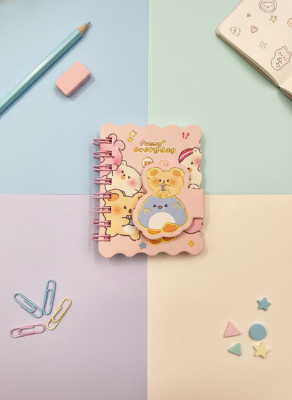 Cute Everyday Funny Mini Spiral Notebook - A7 Size