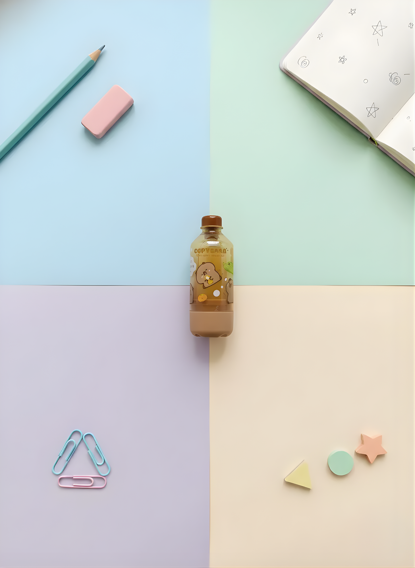 Capybara Juice Bottle Themed Eraser - Kawaii Eraser