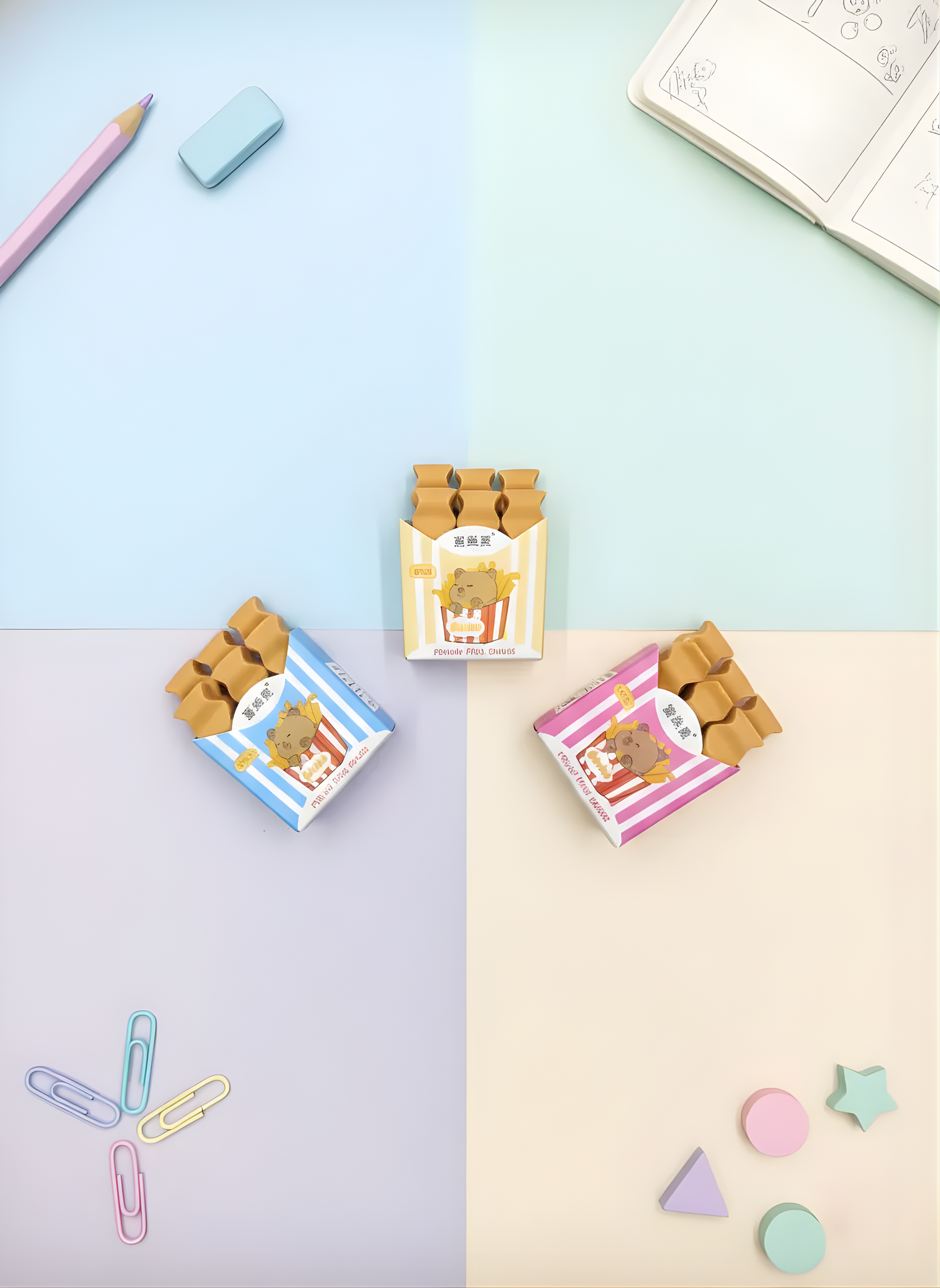 French Fries Eraser  - Kawaii Eraser