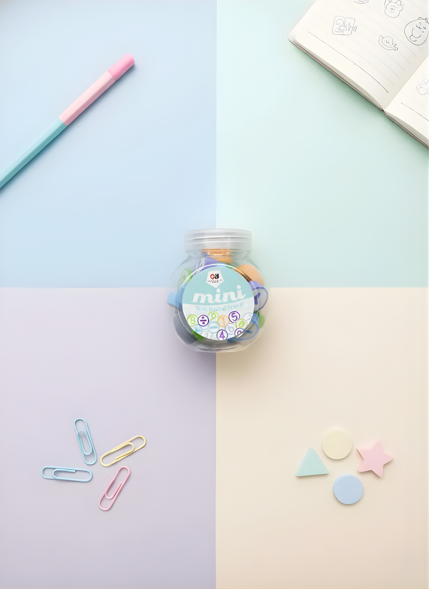 Mini Maths Eraser - Kawaii Eraser
