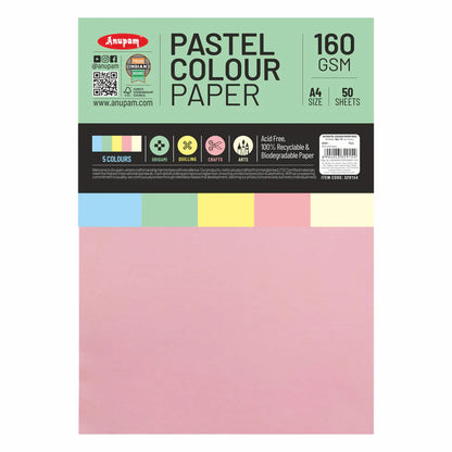 Anupam pastel color paper packaging with pink sheet visible