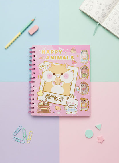 Kawaii Happy Animal Notebook