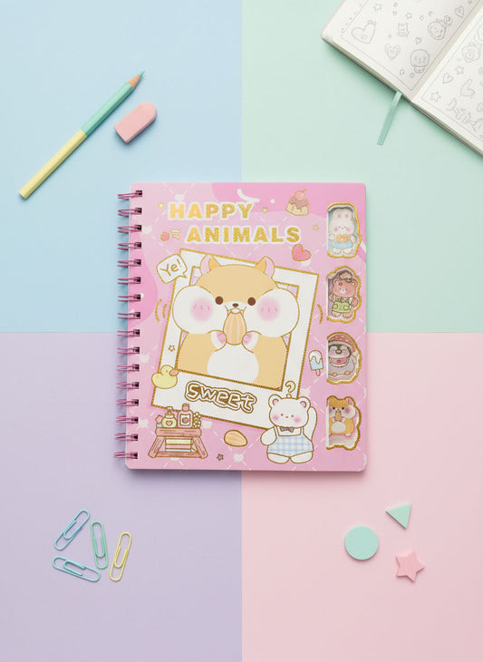 Kawaii Happy Animal Notebook