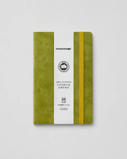 Potentate PU Watercolor Handbook – Green | 13 x 19 cm | 300GSM | Hot press