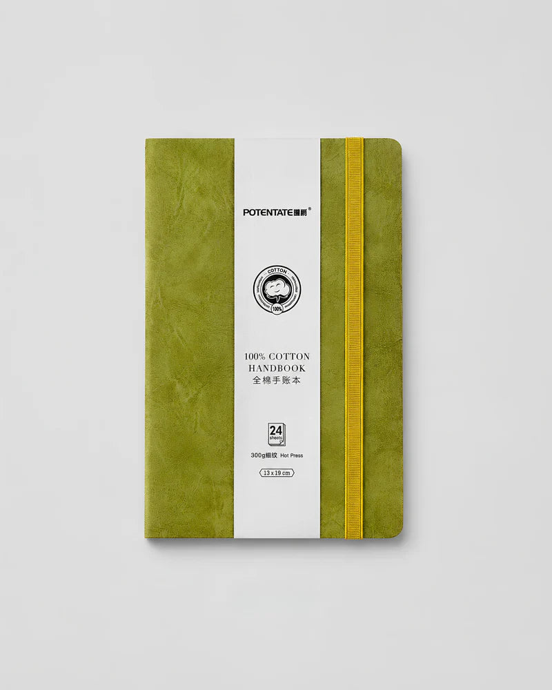 Potentate PU Watercolor Handbook – Green | 13 x 19 cm | 300GSM | Hot press