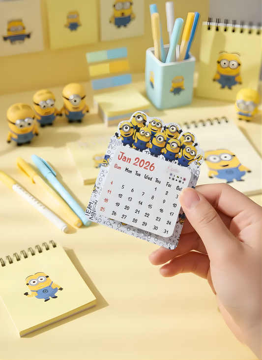 Minions Mini Magnetic Calendar for 2026