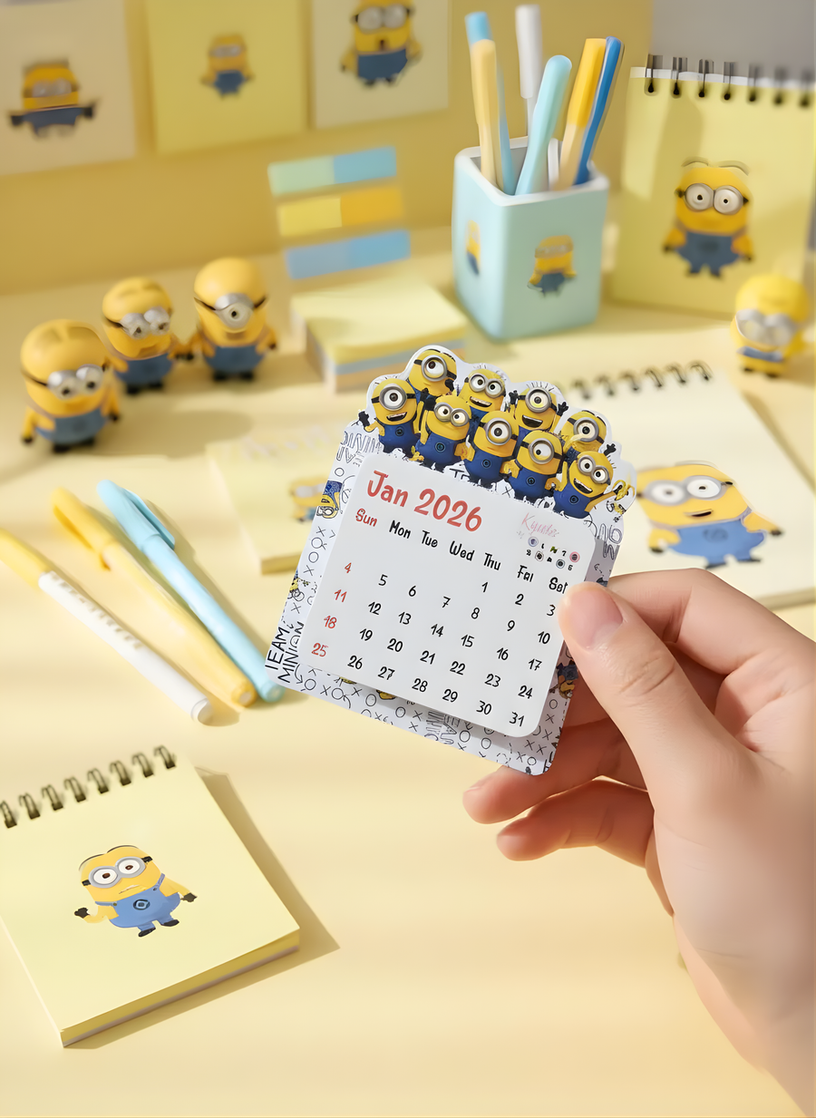 Minions Mini Magnetic Calendar for 2026