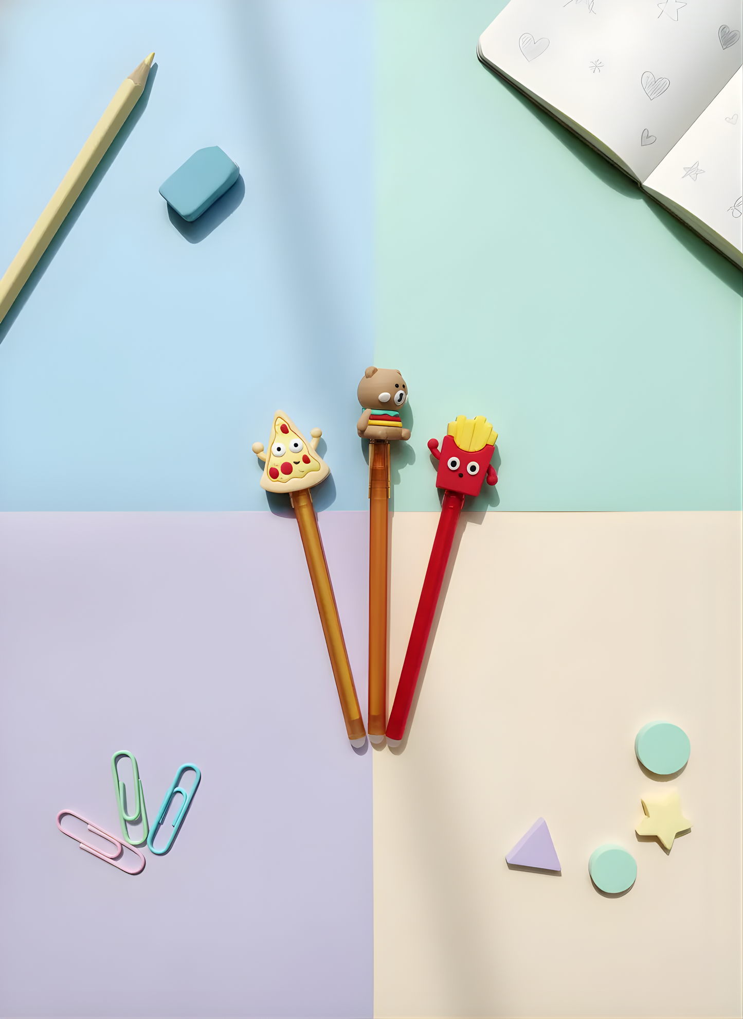 Burgers, Fries & Pizza Pen - Kawaii Pen