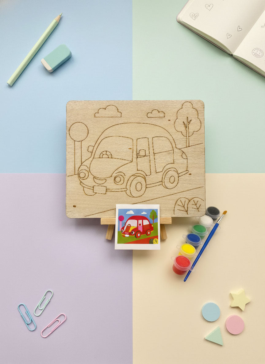 Kawaii MDF Painting Canvas with Easel