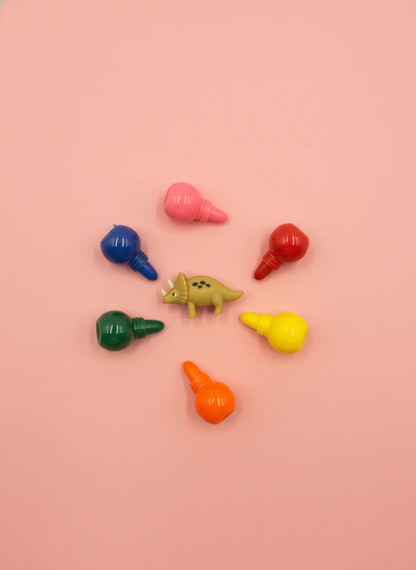 Kawaii Dinosaur Crayons