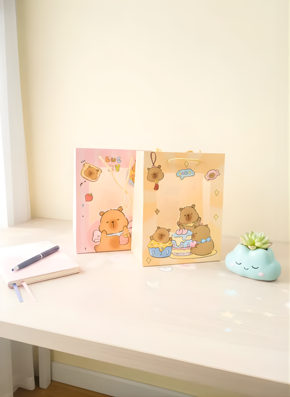 Birthday / Party Return Gift Paper Bag -  Capybara Themed bag