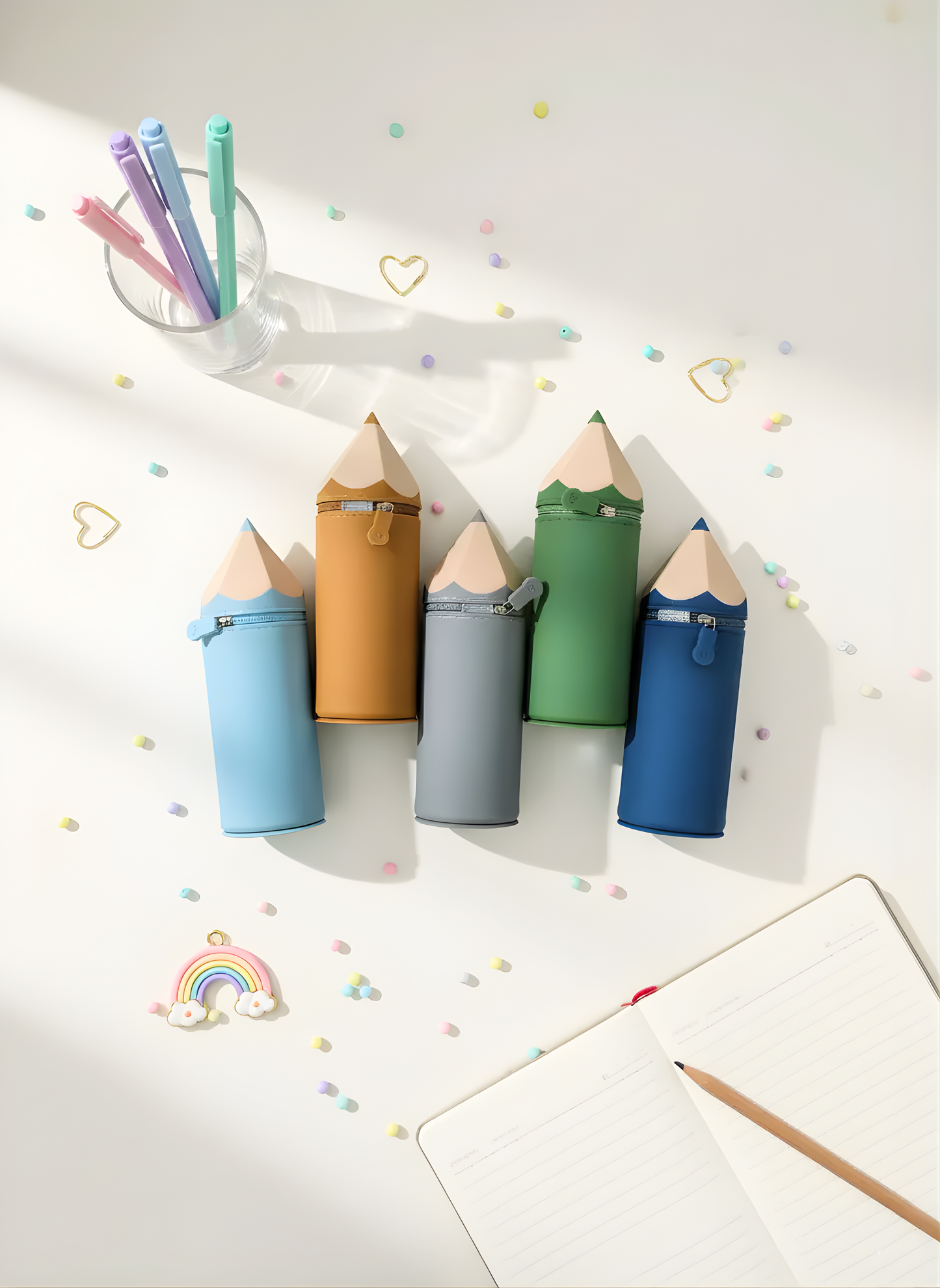 Pencil Themed Silicon Pencil Pouch - Kawaii Pouch