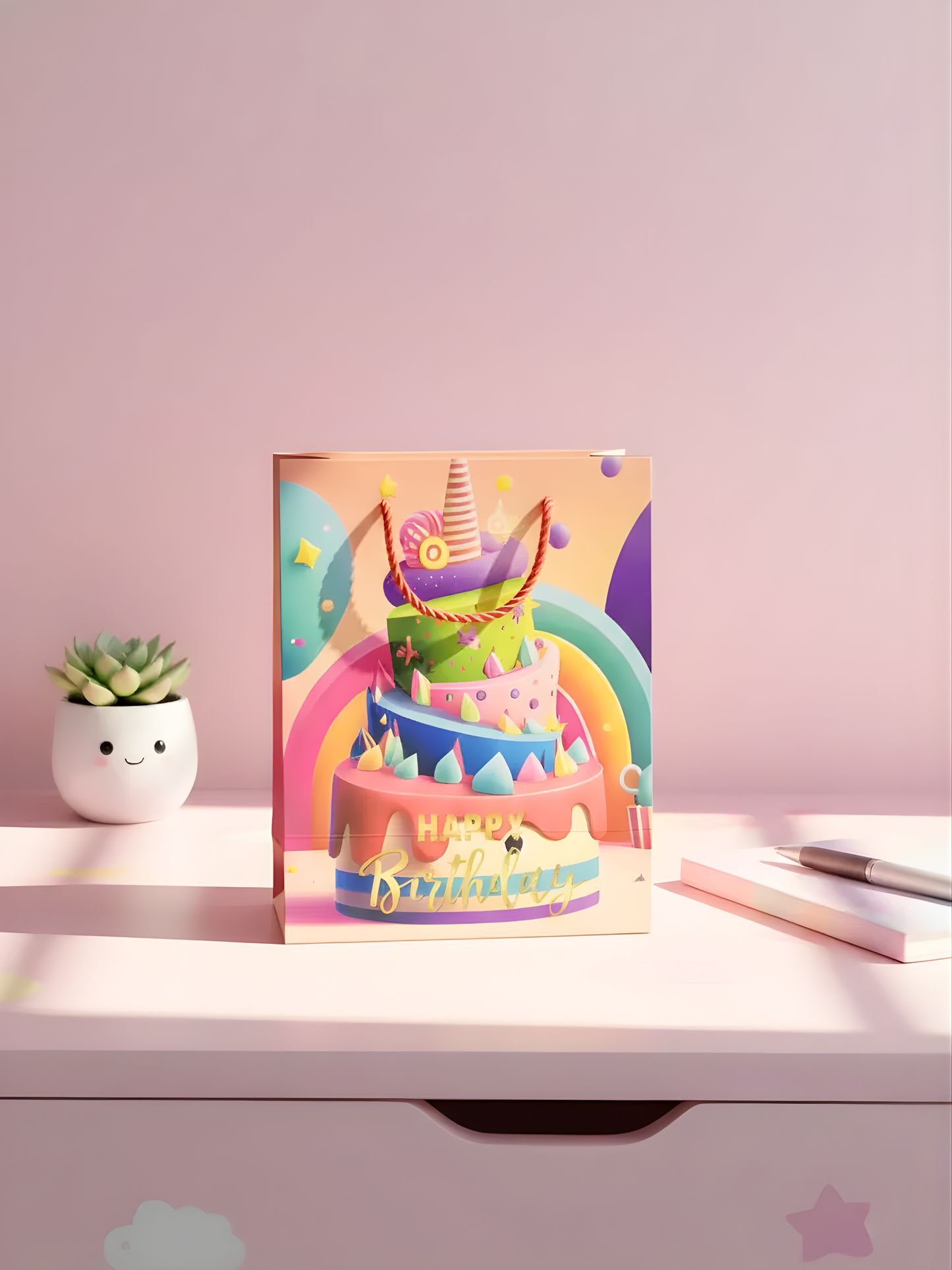 Party Return Gift Paper Bag -  Happy Birthday bag