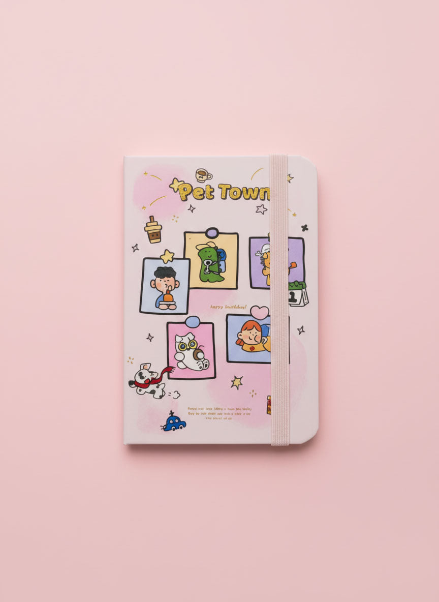 Kawaii Pet Town Mini Notebook - A7