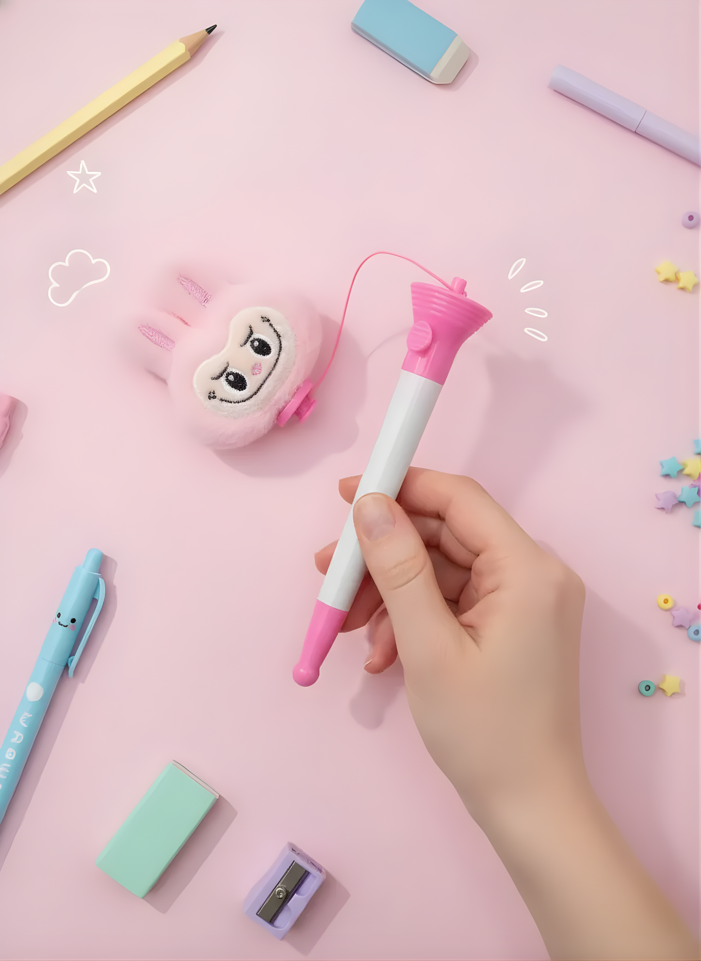 Labubu Fur Pen - Kawaii Pen