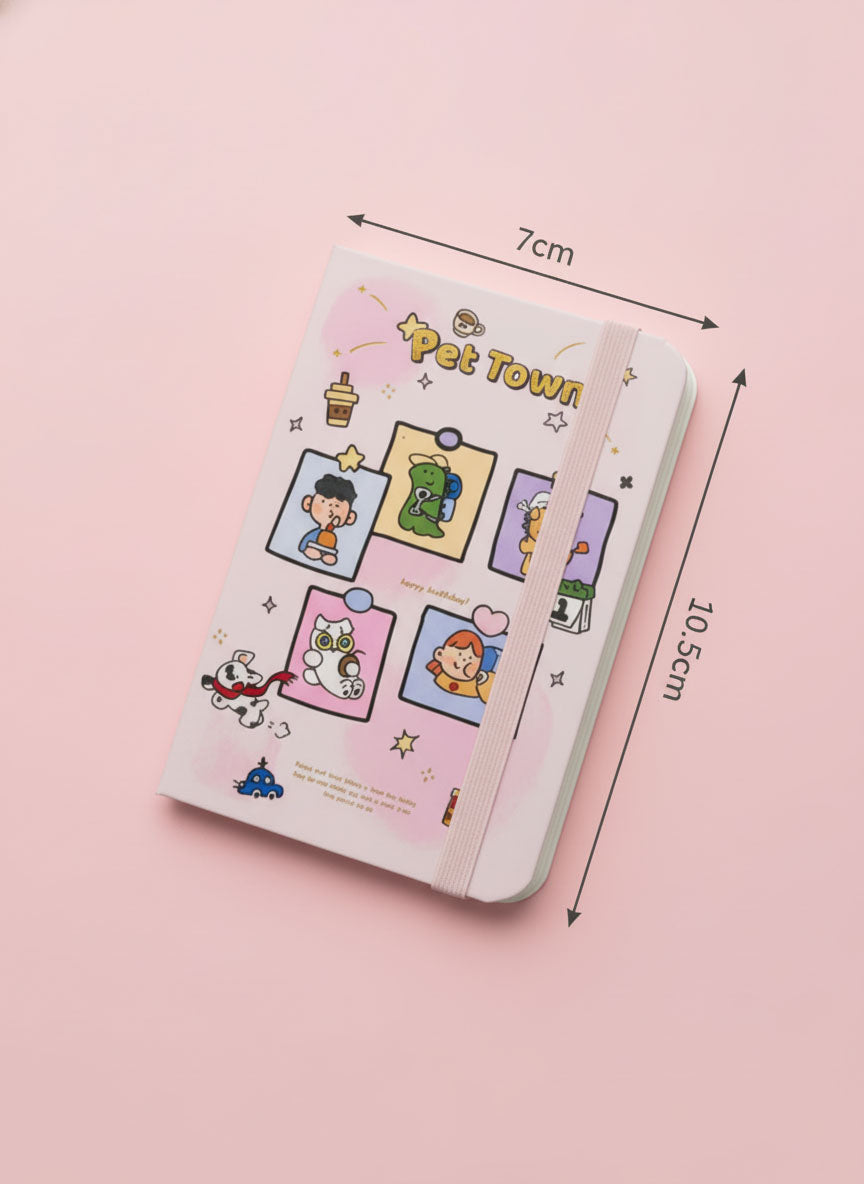Kawaii Pet Town Mini Notebook - A7