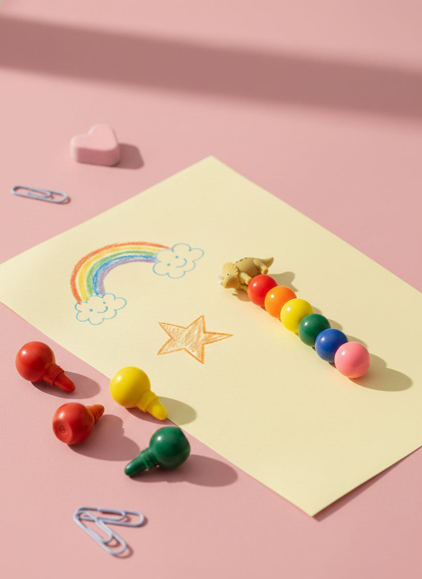 Kawaii Dinosaur Crayons