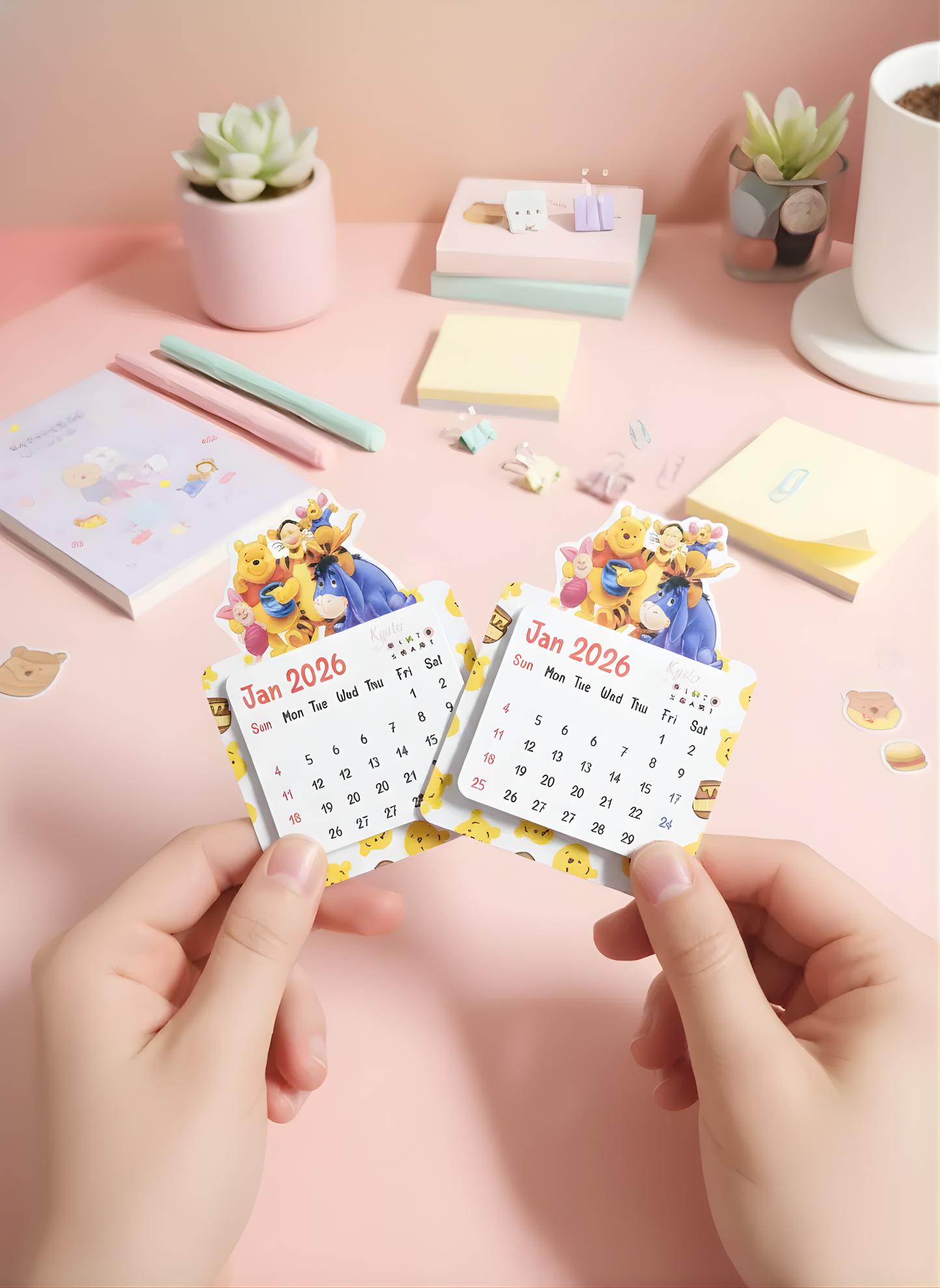 Winnie The Pooh Mini Magnetic Calendar For 2026